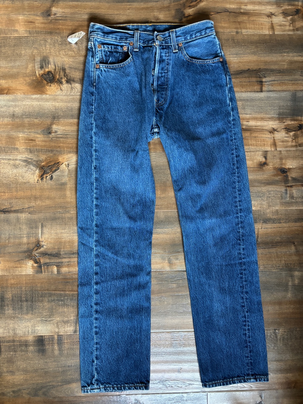 Vintage Levi's 501 circa 1998 High-Rise Dark Blue Straight Jeans